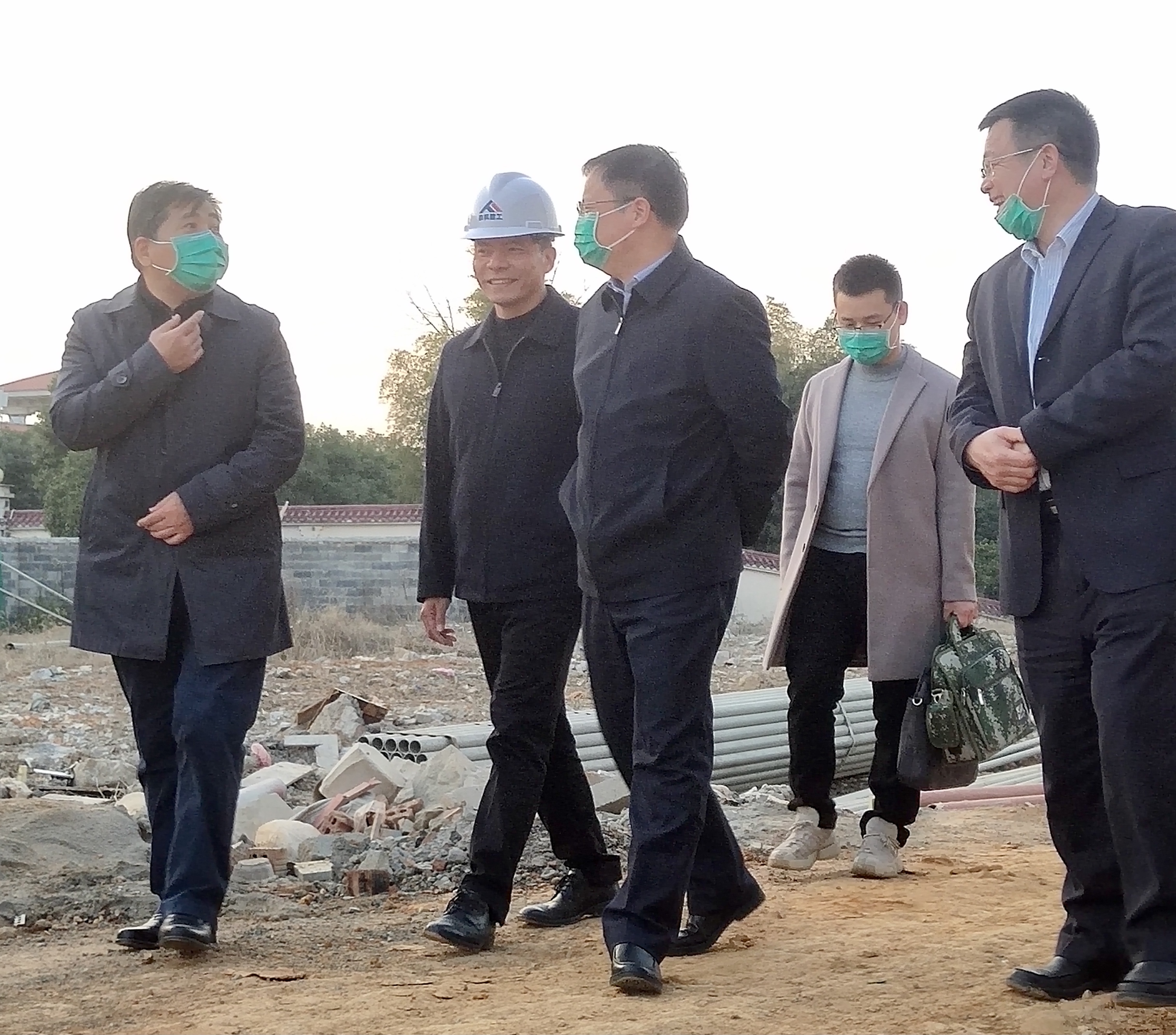 Huang Dongsheng, Secretary of Yichun Municipal Commission for Discipline Inspection, inspects our company’s construction projects